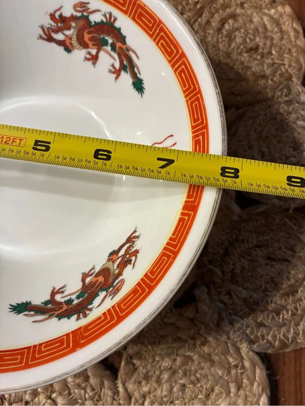 Two traditional style ramen bowls dragons